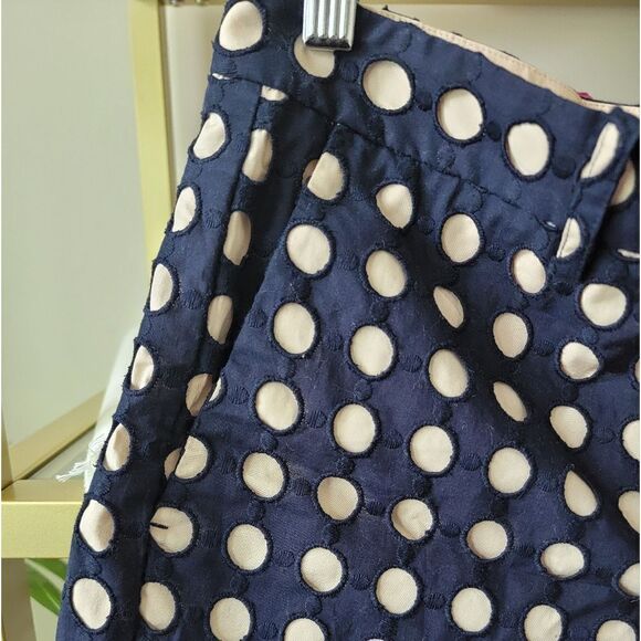 Ann Taylor Blue and Cream Eyelet Shorts - Picture 6 of 11